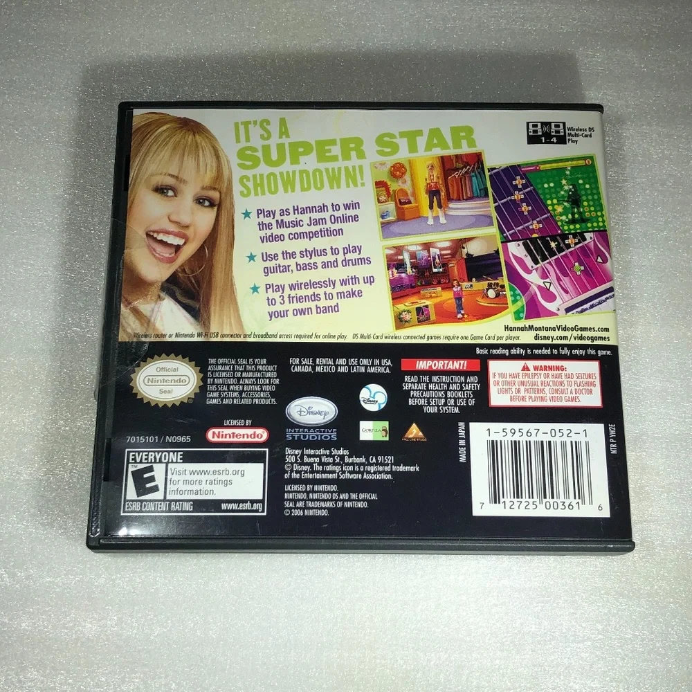 NINTENDO DS HANNAH MONTANA MUSIC JAM NWT UNOPENED